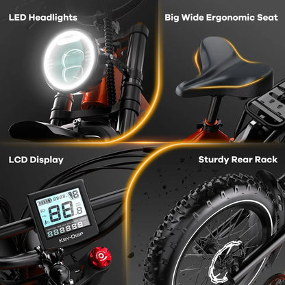 RidesCyber™ Foldable eBike