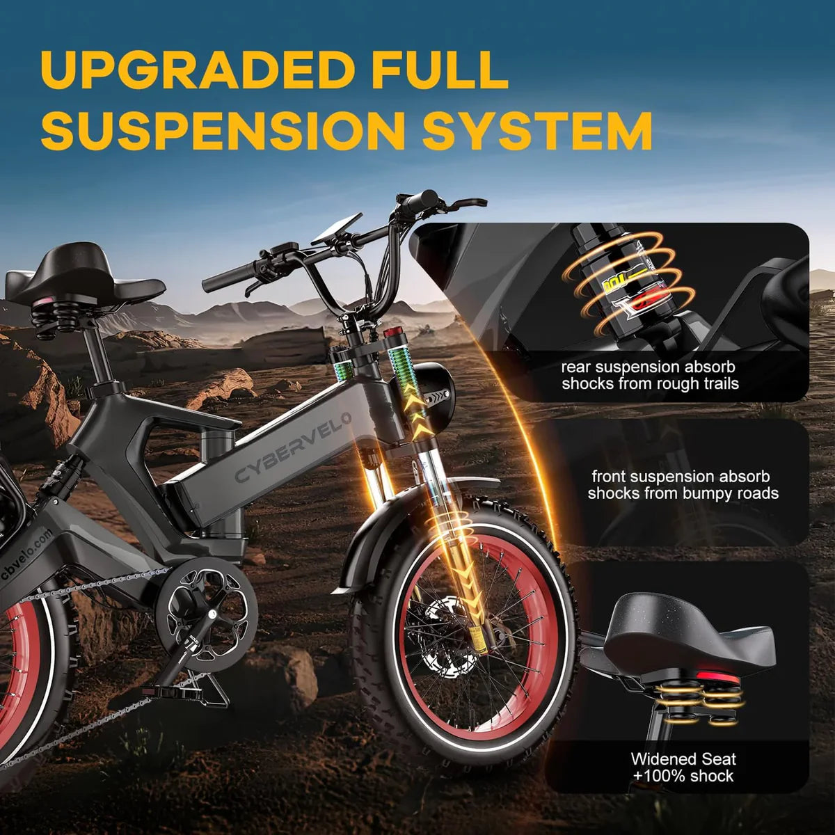 RidesCyber™ Foldable eBike