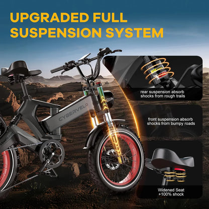 RidesCyber™ Foldable eBike